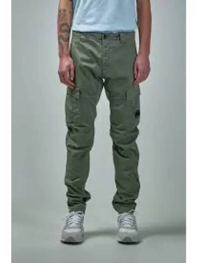 Stretch Sateen Ergonomic Lens Cargo Straight Pants Green - CP COMPANY - BALAAN 2