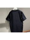 1947 Logo Print Short Sleeve T Shirt Navy - DIOR - BALAAN 4