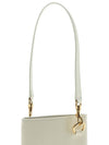 Embossed Logo Phone Holder Lambskin Leather Mini Bag White - JIL SANDER - BALAAN 9