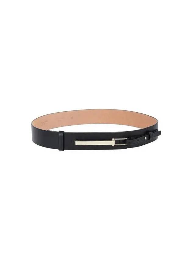 Women s Metal Buckle Closure Leather Belt Black - GIORGIO ARMANI - BALAAN 1