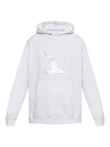 Cupid Print Cotton Hood White - BURBERRY - BALAAN 1