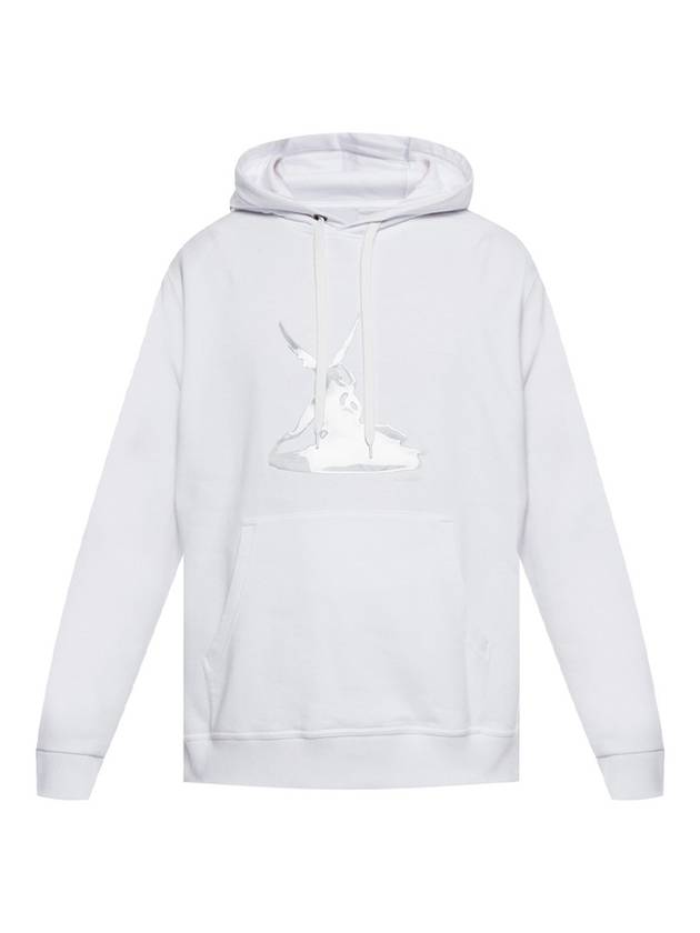 Cupid Print Cotton Hoodie White - BURBERRY - BALAAN 1