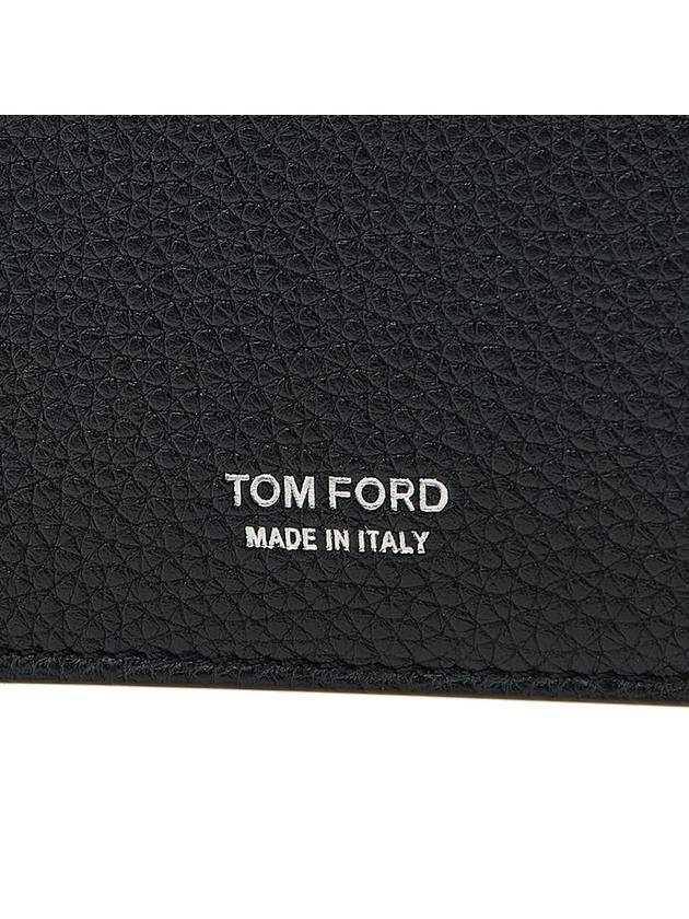 Men's T Line Leather Card Wallet Midnight Blue - TOM FORD - BALAAN 7