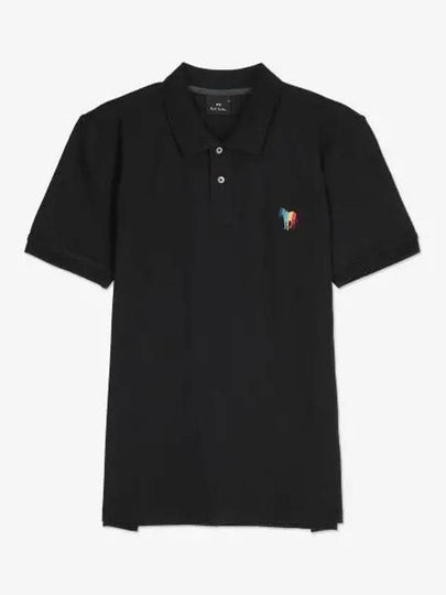 Broad Stripe Zebra Embroidery Logo Polo Shirt Black - PAUL SMITH - BALAAN 2