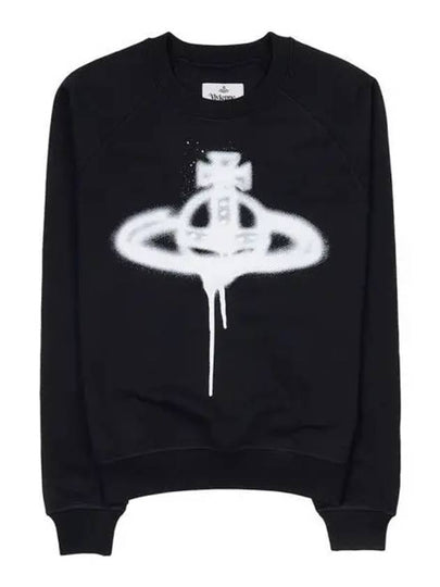 Spray ORB Raglan Sweatshirt Black - VIVIENNE WESTWOOD - BALAAN 2