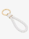 Intrecciato Lambskin Key Holder White - BOTTEGA VENETA - BALAAN 2