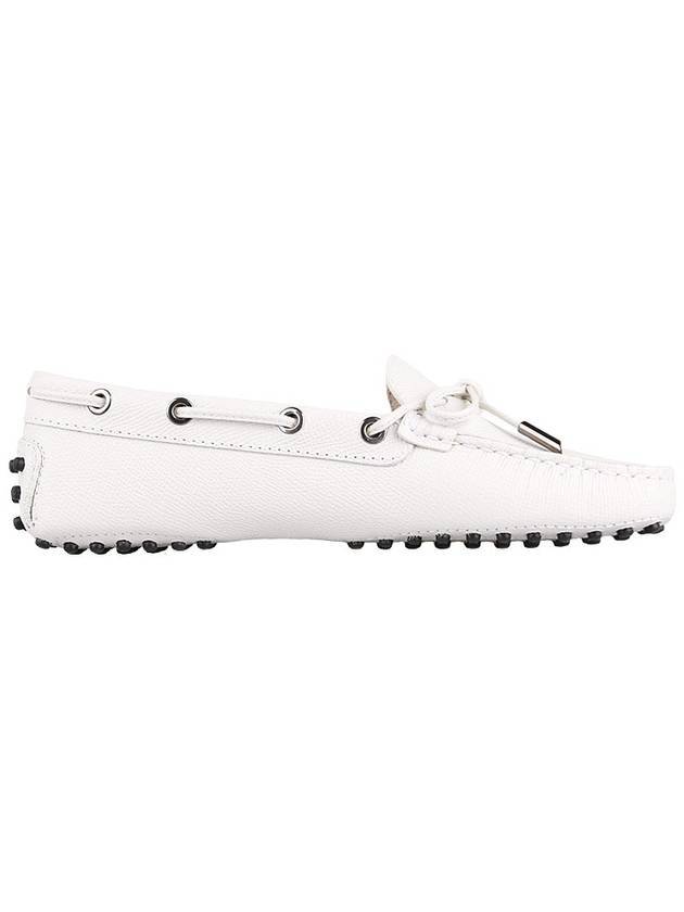 Women's Gommino Laceto Driving Shoes White - TOD'S - BALAAN 1