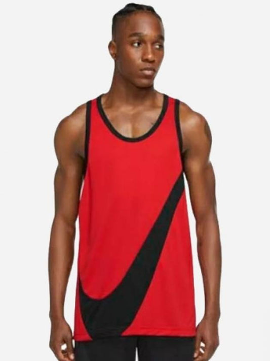 01 DH7133 657 Dry Fit Crossover Bigs Wooshi Jersey Tank Top Red Black - NIKE - BALAAN 1