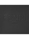 Mini Logo Leather Tote Bag Black - FENDI - BALAAN 9