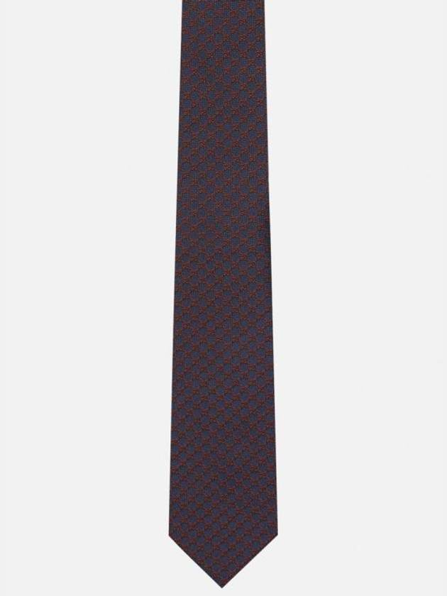 GG Silk Jacquard Neck Tie Navy Red - GUCCI - BALAAN 2