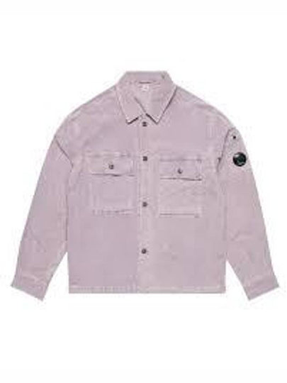 Corduroy Button Utility Shirt Jacket Purple - CP COMPANY - BALAAN 2