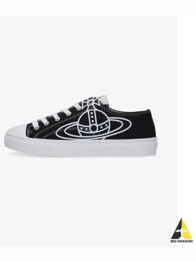 Plimsoll Logo Low-Top Sneakers Black - VIVIENNE WESTWOOD - BALAAN 2