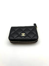 Classic Zipped Coin Purse Grained Calfskin & Gold Black - CHANEL - BALAAN 7