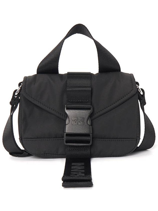 Women's Recycled Tech Mini Cross Bag Black - GANNI - BALAAN 2