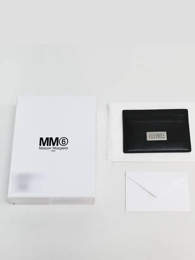 Logo Tag Leather Card Wallet Black - MAISON MARGIELA - BALAAN 6