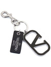 V Logo Signature Key Holder Black - VALENTINO - BALAAN 4