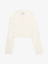 Cropped Long Sleeve T Shirt White Women M241TS18719W - WOOYOUNGMI - BALAAN 1