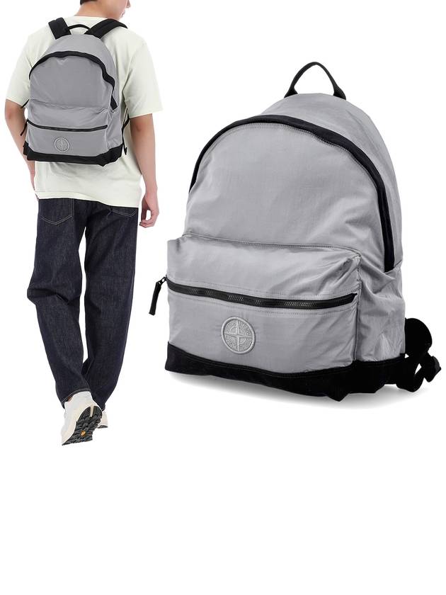 Nylon Metal Econyl Backpack Pearl Grey - STONE ISLAND - BALAAN 2