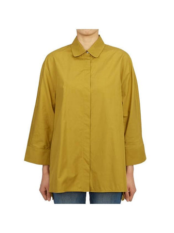 Delfino Long Sleeve Shirt Yellow - MAX MARA - BALAAN 1