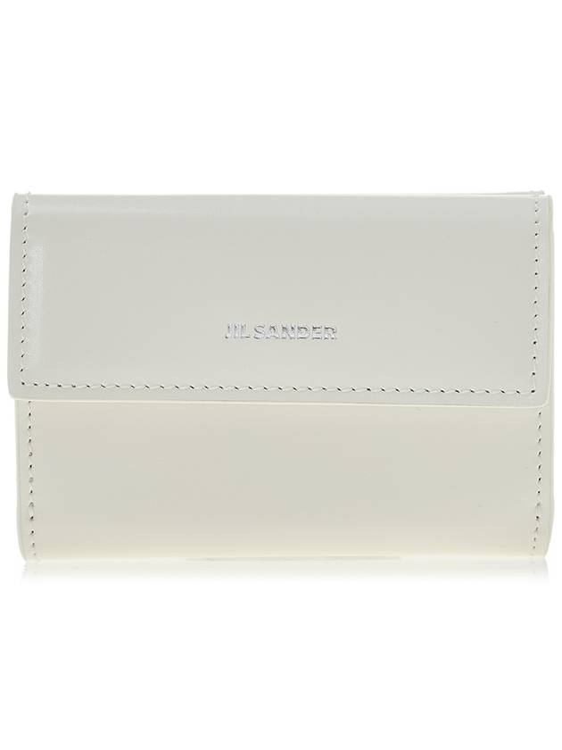 Tri-Fold Baby Leather Half Wallet Natural - JIL SANDER - BALAAN 2