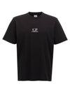 CP Company Short Sleeve T Shirt 17CMTS167A005100W999 White Black - CP COMPANY - BALAAN 1