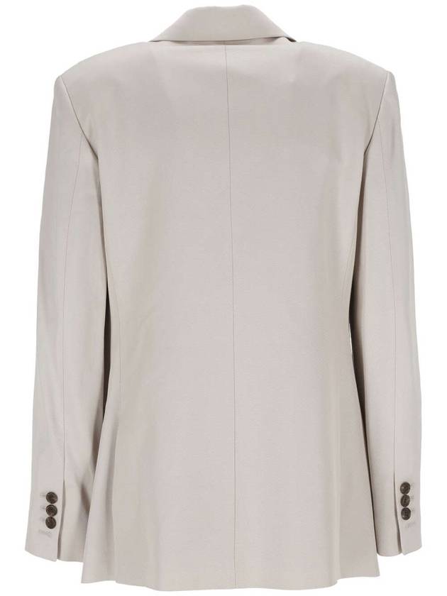 Off-White Double-Breasted Jacket With Notched Revers In Viscose Woman - THEORY - BALAAN 3