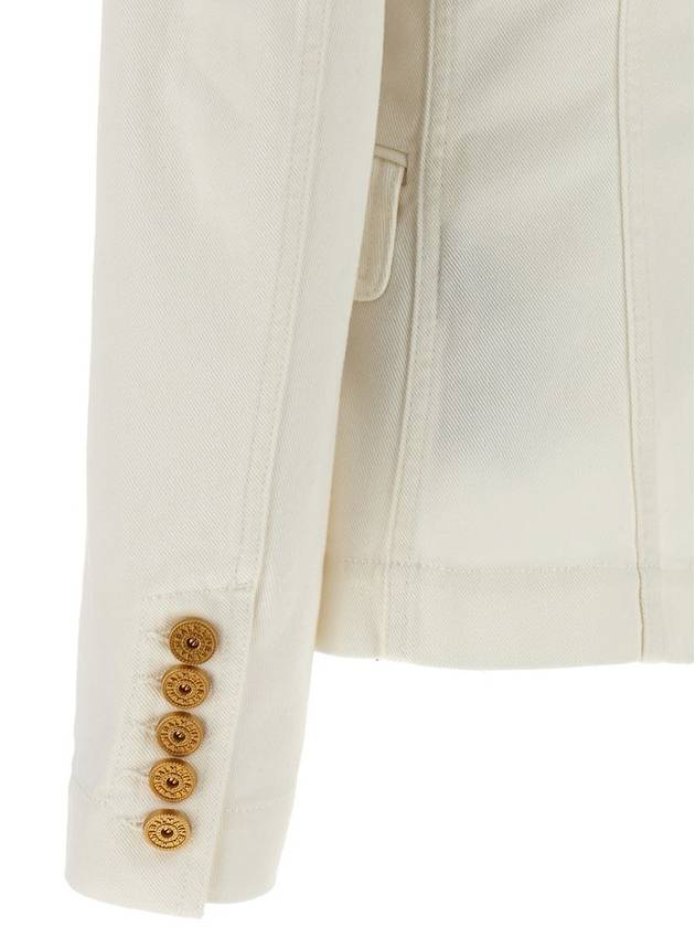 Balmain Double-Breasted Denim Blazer - BALMAIN - BALAAN 4