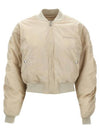 Bessime Embroidered Logo Bomber Jacket Beige - ISABEL MARANT - BALAAN 2