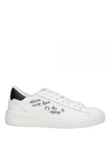 Lettering Logo Low-Top Sneakers White - MSGM - BALAAN 1