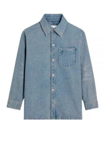 De Coeur Over Denim Shirt Blue - AMI - BALAAN 2