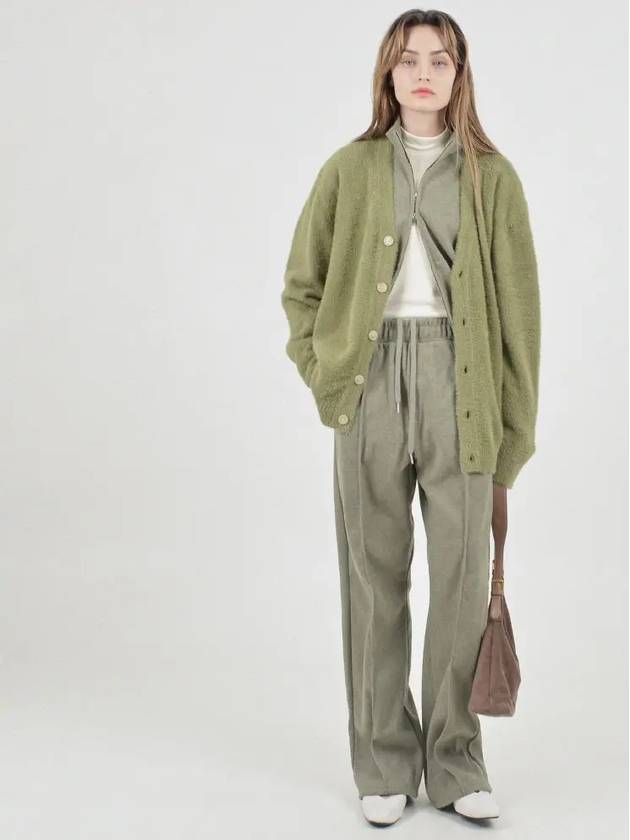 Ribbed Knit String Pants Khaki - CHANCE'S NOI - BALAAN 7