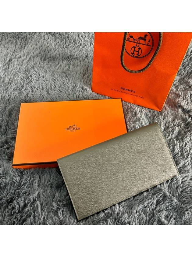 Citizen Twill Long Wallet Grey - HERMES - BALAAN 5