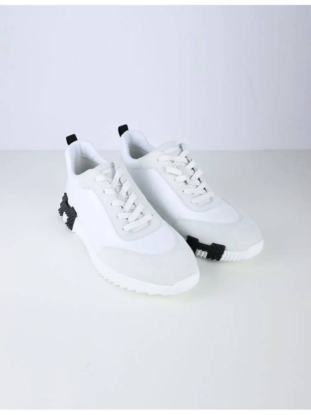 Bouncing Leather Low Top Sneakers Blanc - HERMES - BALAAN 6