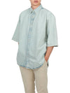 Denim Button Up Long Sleeve Shirt Blue - ACNE STUDIOS - BALAAN 5