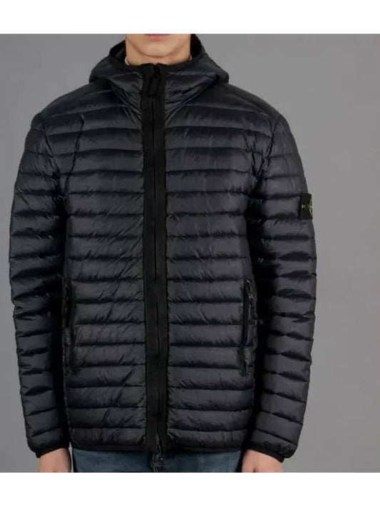 Loom Woven Chambers Down Padding Dark Navy - STONE ISLAND - BALAAN 2