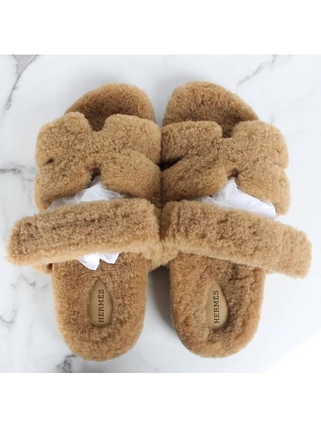 Chypre shearling fleece velcro sandals 43 280 - HERMES - BALAAN 9