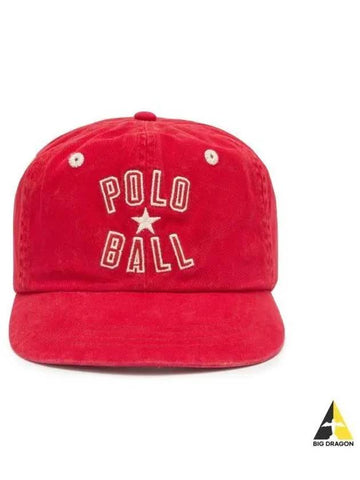 Imbroidered twill ball cap red - POLO RALPH LAUREN - BALAAN 1