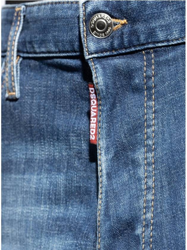 Cotton Back Logo Patch Jeans Blue - DSQUARED2 - BALAAN 4