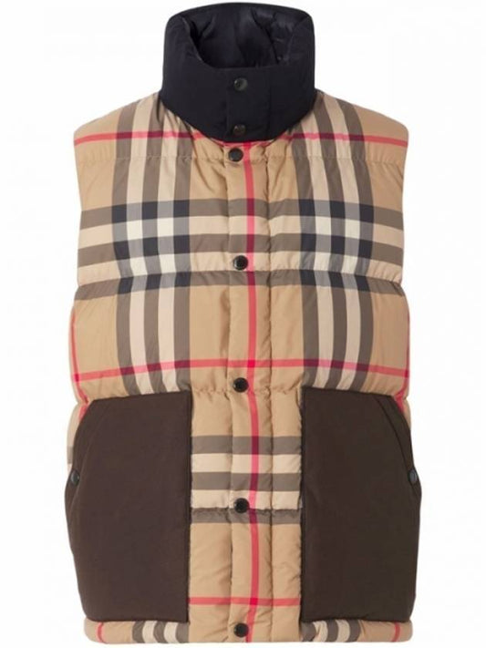 Check Padded Vest Archive Beige - BURBERRY - BALAAN 1