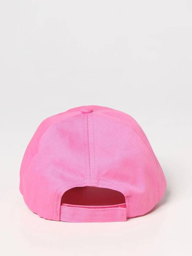 Software Heavy Embroidered Logo Cotton Ball Cap Pink - GANNI - BALAAN 5