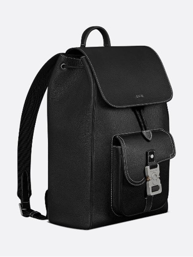 Saddle Grained Calfskin Backpack Black - DIOR - BALAAN 5