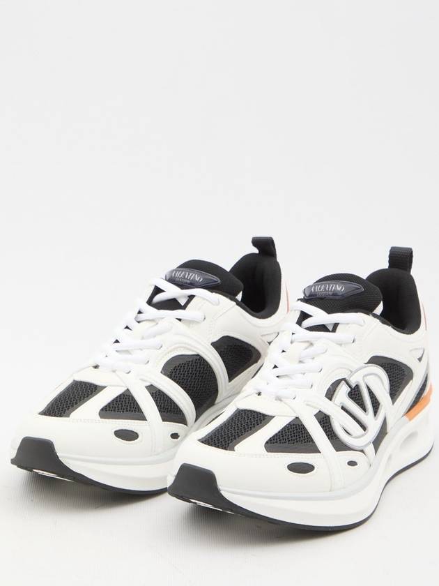 V Logo Low Top Sneakers Black - VALENTINO - BALAAN 3