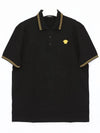 Medusa Head Embroidery Cotton Polo Shirt Black - VERSACE - BALAAN 4