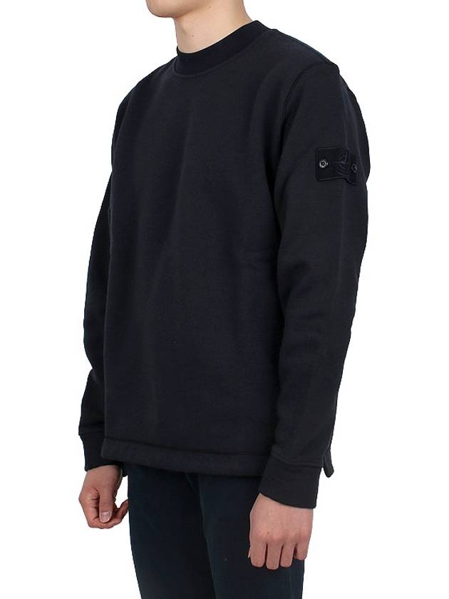 Ghost Piece Cotton Jersey Crew Neck Sweatshirt Navy - STONE ISLAND - BALAAN 4