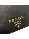 Saffiano nylon double pocket chain cross bag black 1BD144 - PRADA - BALAAN 7