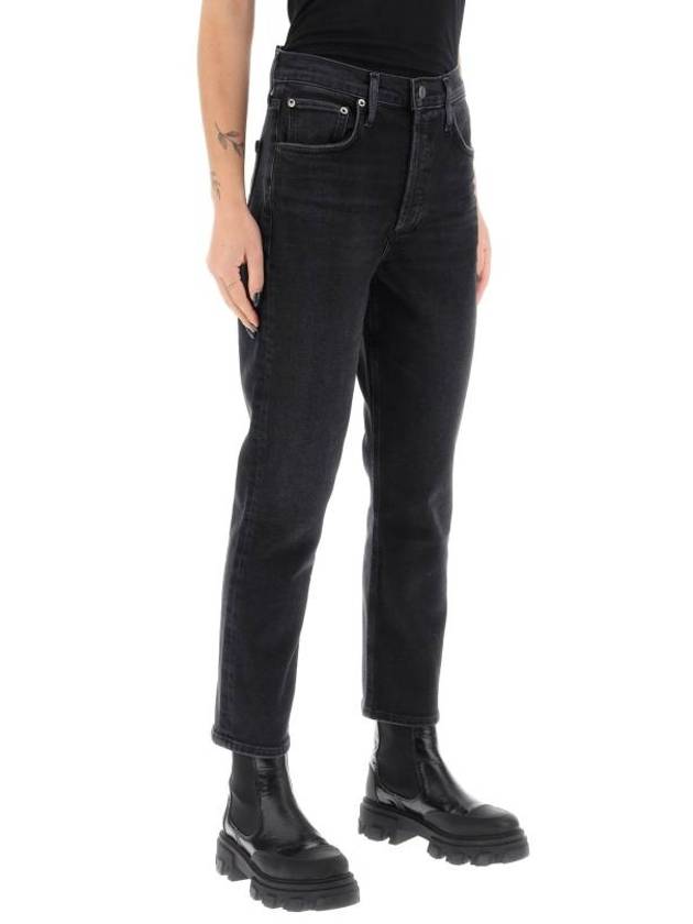 Riley Crop Denim Straight Jeans Panoramic Black - AGOLDE - BALAAN 3