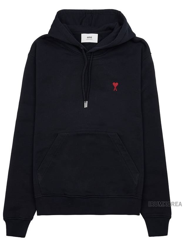 Red Heart Logo Classic Cotton Hoodie Black - AMI - BALAAN 10