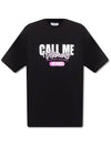 Call Me Logo Short Sleeve T-Shirt Black - VETEMENTS - BALAAN 1