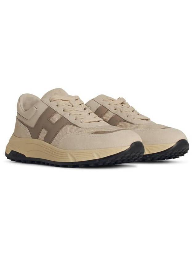 Hogan 'Hyperlight' Beige Leather Blend Sneakers - HOGAN - BALAAN 2