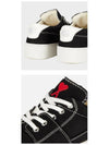 Heart Logo Denim Low Top Sneakers Black - AMI - BALAAN 6